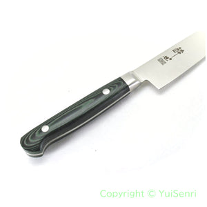 Suisin Premium INOX  Paring Knife 150 mm My Carta Handle Green