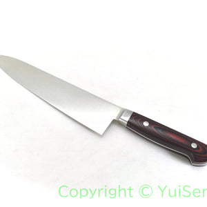 Suisin Premium INOX  Gyuto / My Carta Handle Red Black