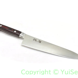 Suisin Premium INOX  Gyuto / My Carta Handle Red Black