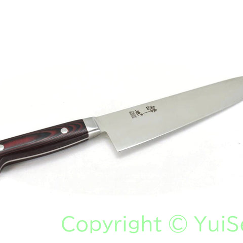 Suisin Premium INOX  Gyuto / My Carta Handle Red Black