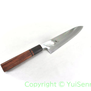 YuiSenri VG-10 Mirror Finished Gyuto with Octagonal Bubinga Handle, forged by Satoshi Nakagawa