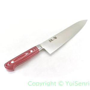 Suisin Premium INOX  Gyuto / My Carta Handle Red White