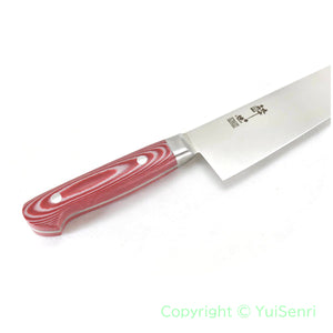 Suisin Premium INOX  Gyuto / My Carta Handle Red White