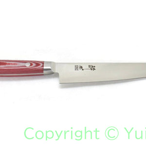 Suisin Premium INOX  Paring Knife 150 mm / My Carta Handle Red White