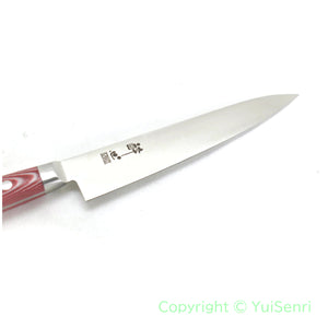 Suisin Premium INOX  Paring Knife 150 mm / My Carta Handle Red White