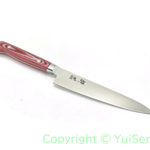 Suisin Premium INOX  Paring Knife 150 mm / My Carta Handle Red White