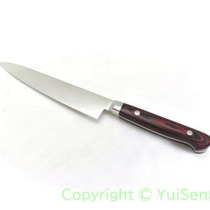 Suisin Premium INOX  Paring Knife 150 mm / My Carta Handle Red Black