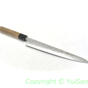 Yoshihiro GINSAN /Silver 3 Stainless, Chef's Sujihiki Nashiji Finish