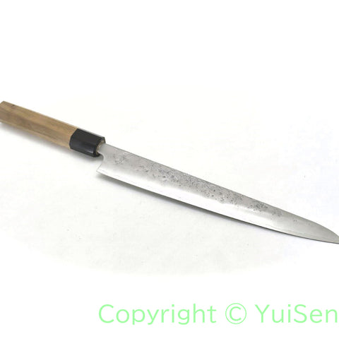 Yoshihiro GINSAN /Silver 3 Stainless, Chef's Sujihiki Nashiji Finish