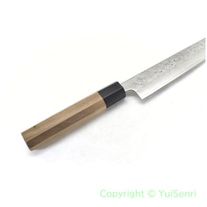 Yoshihiro GINSAN /Silver 3 Stainless, Chef's Sujihiki Nashiji Finish