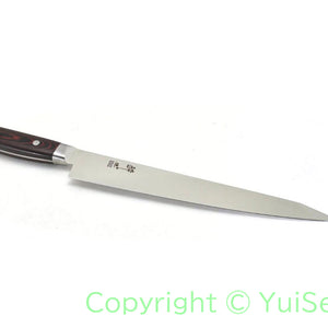 Suisin Premium INOX  Sujihiki 240 mm My Carta Handle Red Black