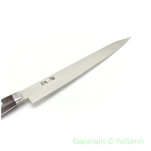 Suisin Premium INOX  Sujihiki 240 mm My Carta Handle Red Black