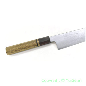 YuiSenri Blue Steel #1 SUMINAGASHI Gyuto with Octagonal Elm Handle