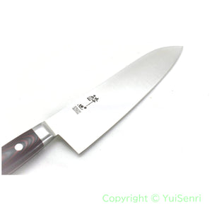 Suisin Premium INOX  Santoku 180 mm / My Carta Handle Red Black