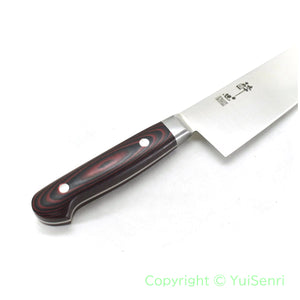 Suisin Premium INOX  Santoku 180 mm / My Carta Handle Red Black