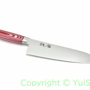 Suisin Premium INOX  Santoku 180 mm / My Carta Handle Red White