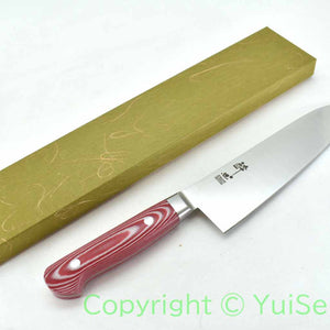 Suisin Premium INOX  Santoku 180 mm / My Carta Handle Red White