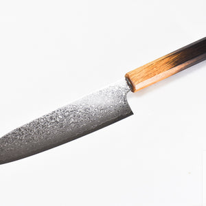 Yoshihiro 69 Layers  ZA18 Cobalt Stainless Damascus Santoku 180 mm Oak Handle