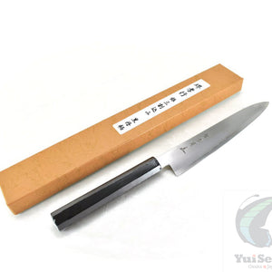 Sakai Takayuki GINSAN/Silver #3 Ebony Handle, Japanese Style Paring Knife