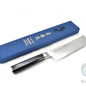 Sakai Takayuki GRAND CHEF SEIGAIHA 45 Layers Damascus BOHLER SP Steel Nakiri 160 mm