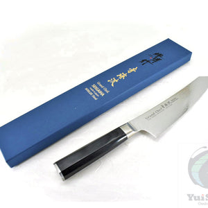 Sakai Takayuki GRAND CHEF SEIGAIHA 45 Layers Damascus BOHLER SP Steel Kengata Gyuto 190 mm