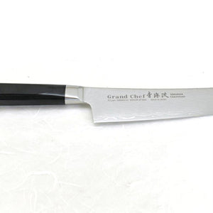 Sakai Takayuki GRAND CHEF SEIGAIHA 45 Layers Damascus BOHLER SP Steel Kengata Santoku 160 mm