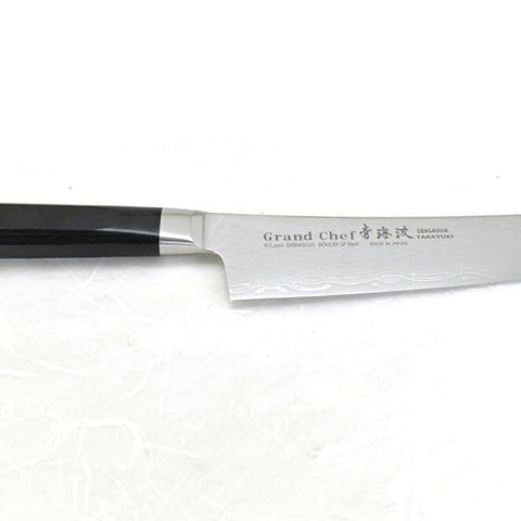 Sakai Takayuki GRAND CHEF SEIGAIHA 45 Layers Damascus BOHLER SP Steel Kengata Santoku 160 mm