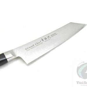 Sakai Takayuki GRAND CHEF SEIGAIHA 45 Layers Damascus BOHLER SP Steel Kengata Santoku 160 mm