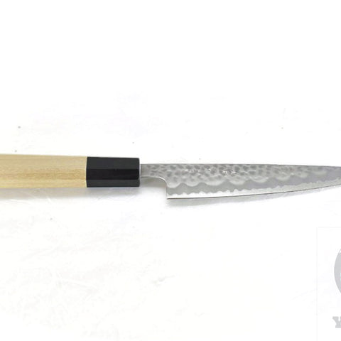 YuiSenri Aogami Super Clad Hammered Japanese Style Paring Knife Octagonal Magnolia Handle
