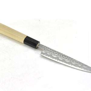 YuiSenri Aogami Super Clad Hammered Japanese Style Paring Knife Octagonal Magnolia Handle