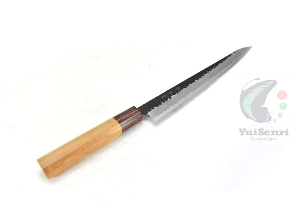 Sakai Takayuki Aogami Super Hammered Black Finish Sujihiki 240 mm