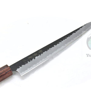 Sakai Takayuki Aogami Super Hammered Black Finish Sujihiki 240 mm