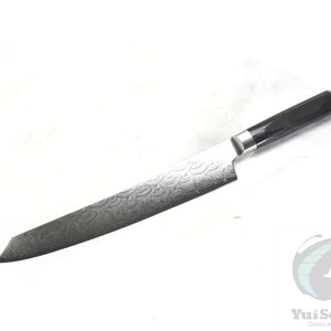 Sakai Takayuki GRAND CHEF SEIGAIHA 45 Layers Damascus BOHLER SP Steel Kengata Sujihiki 250 mm