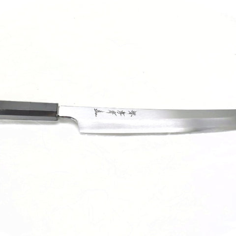 Sakai Takayuki GINSAN /Silver #3 Stainless Kiritsuke Style Yanagiba, Ebony Handle