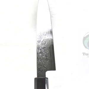 Yoshihiro Ginsan Damascus Paring Knife 150 mm - Stainless Chef's Petty with Excellent Edge Retention and Easy Maintenance, Magnolia Handle