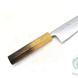 YuiSenri Ginsan, Chef's Santoku - Stainless Chef's Santoku with Excellent Edge Retention and Easy Maintenance, Oak Handle