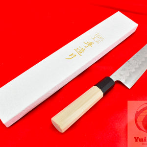 YuiSenri Ginsan Nashiji Finish, Chef's Bunka 170 mm - Stainless Chef's Bunka with Excellent Edge Retention and Easy Maintenance, Magnolia Handle