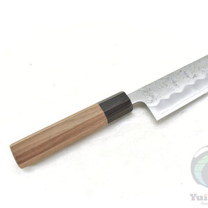 Yoshihiro Ginsan Nashiji Finish, Chef's Kiritsuke Gyuto - Stainless Chef's Kiritsuke Gyuto with Excellent Edge Retention and Easy Maintenance, Walnut Handle