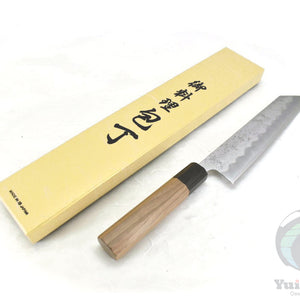Yoshihiro Ginsan Nashiji Finish, Chef's Kiritsuke Gyuto - Stainless Chef's Kiritsuke Gyuto with Excellent Edge Retention and Easy Maintenance, Walnut Handle
