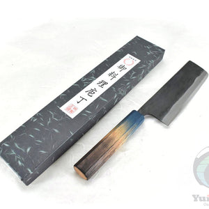 Yoshihiro RGB Nakiri 165 mm – Aogami #2 Blue Steel Kurouchi Japanese Vegetable Knife