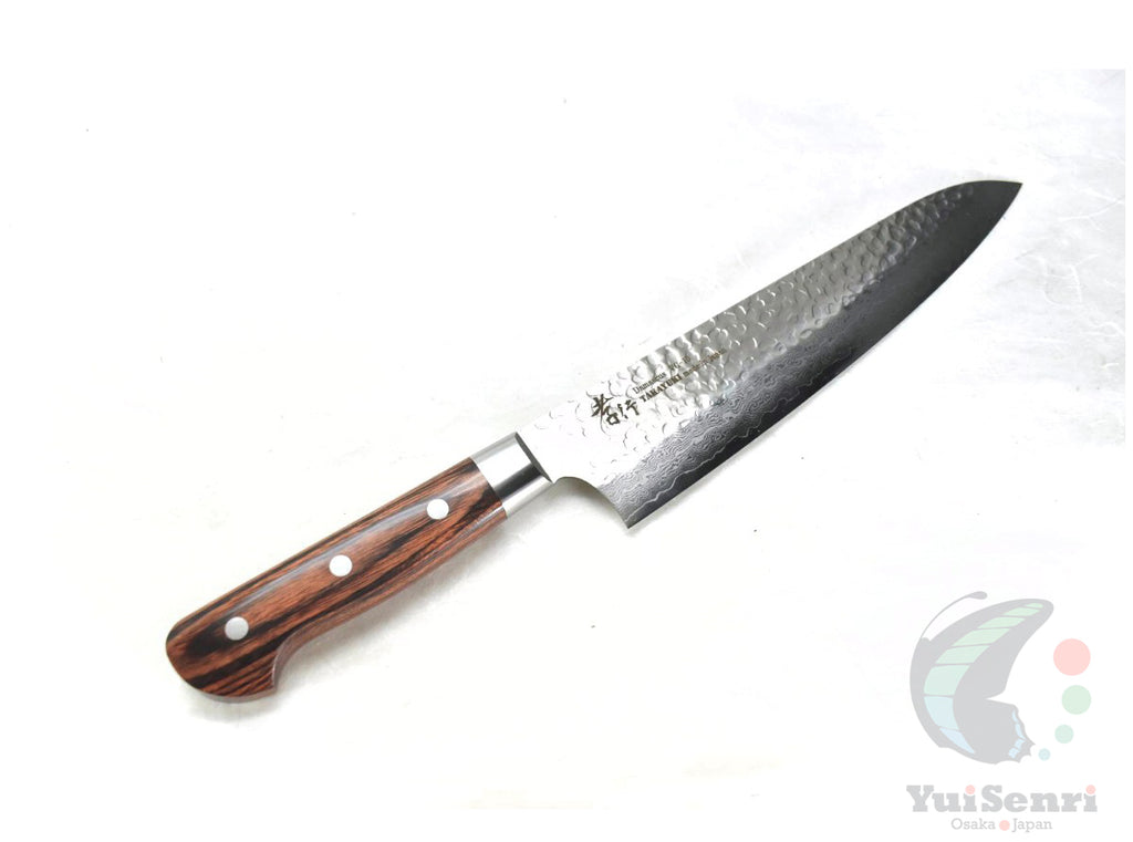 Sakai Takayuki VG-10 33 Layers Hammered Damascus Gyuto - Stainless Steel Chef's Knife with Excellent Balance of Sharpness and Durability