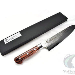 Sakai Takayuki VG-10 33 Layers Hammered Damascus Gyuto - Stainless Steel Chef's Knife with Excellent Balance of Sharpness and Durability
