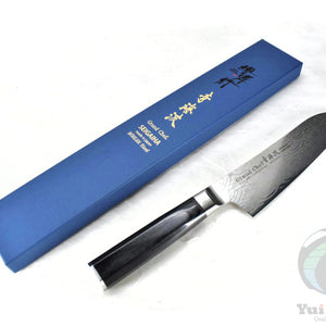 Sakai Takayuki Grand Chef Seigaiha Santoku 180 mm – 45-Layer Damascus Böhler N685 Stainless Steel Japanese Multi-Purpose Knife