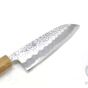 YuiSenri White Steel #1 Santoku 165 mm – Hammered Carbon Steel Japanese Multi-Purpose Knife