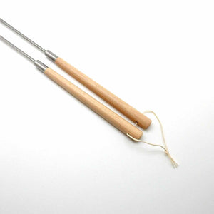 Stainless Tempura Chopsticks with Wooden Handle /420 mm