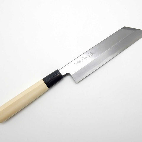 YuiSenri White Steel Kasumitgoi, Mukimono Knife w/D-shaped Magnolia