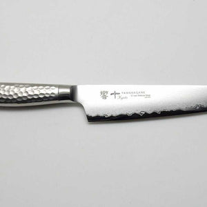 63-Layers Damascus TAMAHAGANE Kyoto Paring Knife, Checkered Handle