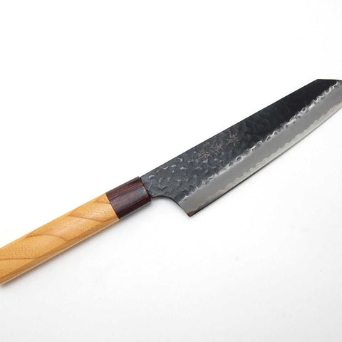 Sakai Takayuki Aogami Super Hammered Black Finish Kengata Gyuto 190 mm