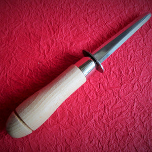Japanese Chef's tool, Stainless Oyster Opener, L/S Size Wooden Handle