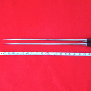 MORIBASHI Stainless Chopsticks Round Magnolia & Buffalo Horn Bolster